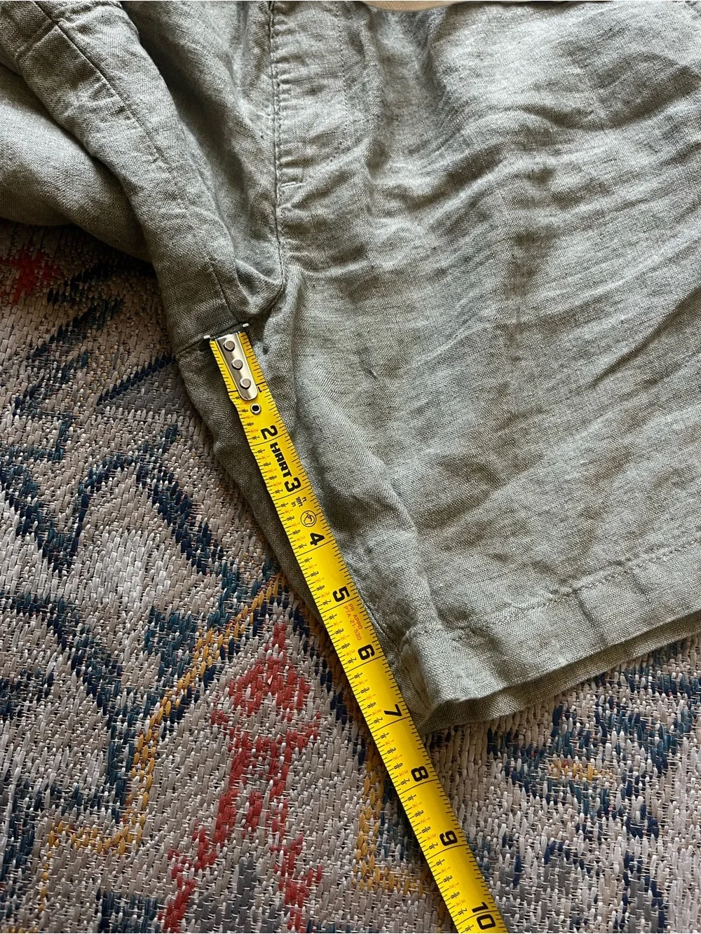 Banana Republic Olive Green Linen Drawstring Shorts Size M 100% Linen